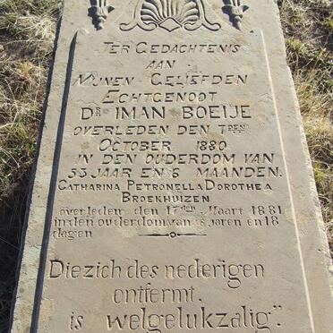 BOEIJE Iman - 1880 :: BROEKHUIZEN Catharina Petronella Dorothea -1881