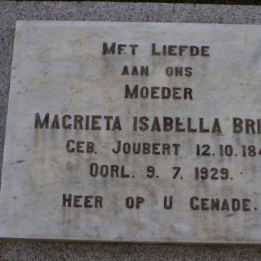 BRITS Magrieta Isabella nee JOUBERT 1849-1929
