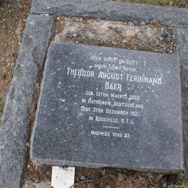 BAER Theodore August Ferdinand 1853-1921