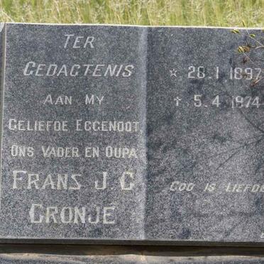 CRONJE Frans J.C. 1897-1974
