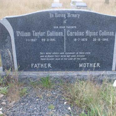 CULLINAN William Taylor 1867-1941 &amp; Caroline Alpine 1870-1940