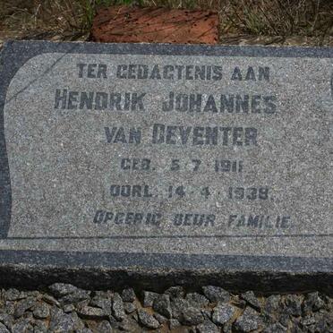 DEVENTER Hendrik Johannes, van 1911-1939