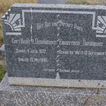 DANNHAUSER Gert Hendrik 1872-1945 &amp; Emmerencia DE WET 1872-