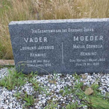 HENNING Lourens Jakobus 1853-1939 &amp; Maria Cornelia BOTHA 1860-1930