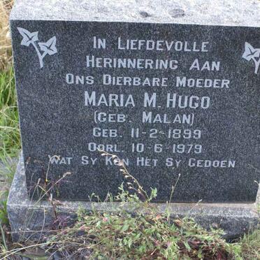 HUGO Maria M. nee MALAN 1899-1979