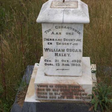 HALEY William Oscar 1920-1932