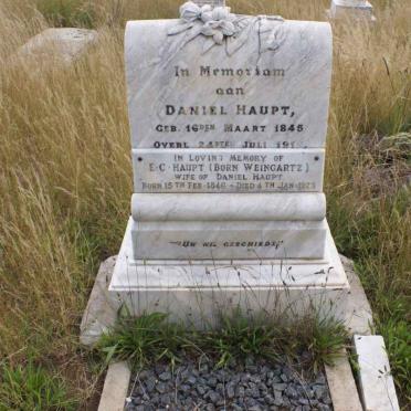 HAUPT Daniel 1845-191? &amp; E.C. WEINGARTZ 1846-1923