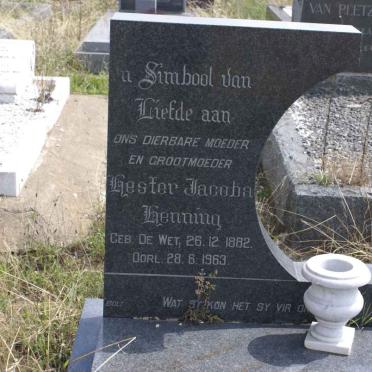 HENNING Hester Jacoba nee DE WET 1882-1963