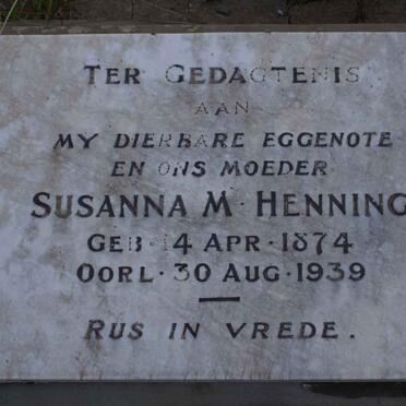 HENNING Susanna M. 1874-1939