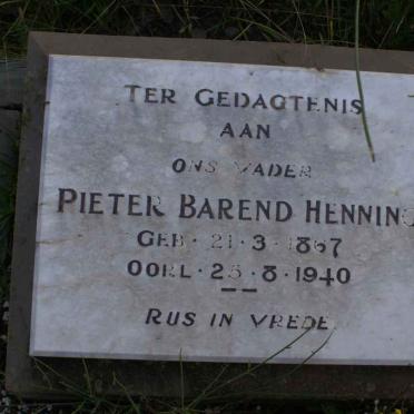 HENNING Pieter Barend 1867-1940