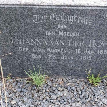 HOVEN Johanna, van der nee VAN ROOYEN 1856-1915