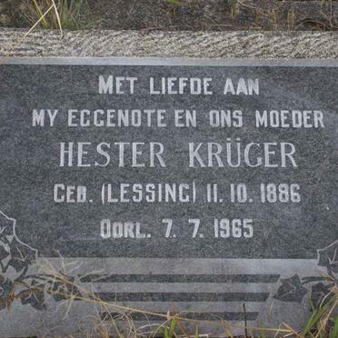 KRUGER Hester nee LESSING 1886-1965