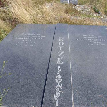 KOTZE Gerhardus Dirk 1903-1987 &amp; Margaretha Aletta MULLER 1906-