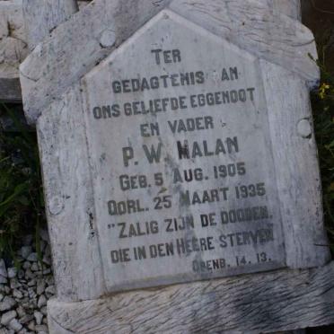 MALAN P.W. 1905-1935