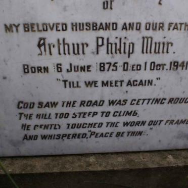 MUIR Arthur Philip 1875-1941
