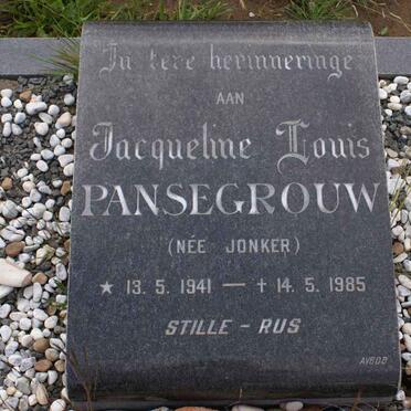 PANSEGROUW Jacqueline Louis nee JONKER 1941-1985