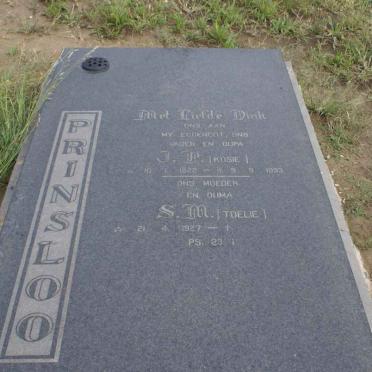 PRINSLOO J.P. 1922-1993 &amp; S.M. 1927-