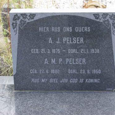 PELSER A.J. 1875-1938 &amp; A.M.P. 1882-1950