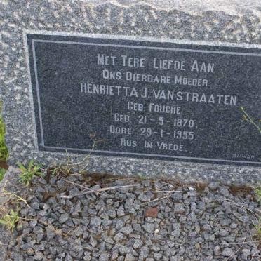 STRAATEN Henrietta J., van nee FOUCHE 1870-1955