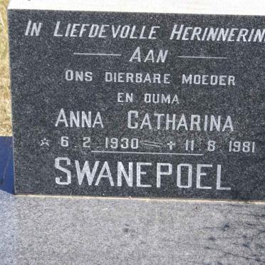 SWANEPOEL Anna Catharina 1930-1981