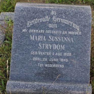 STRYDOM Maria Sussanna nee VENTER 1920-1945