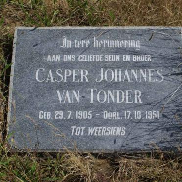 TONDER Casper Johannes, van 1905-1951