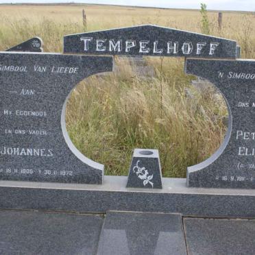 TEMPELHOFF Johannes 1905-1972 &amp; Maria Petronella Elizabeth VAN SITTERT 1911-1988