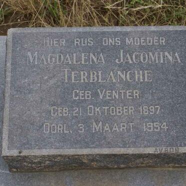TERBLANCHE Magdalena Jacomina nee VENTER 1897-1954