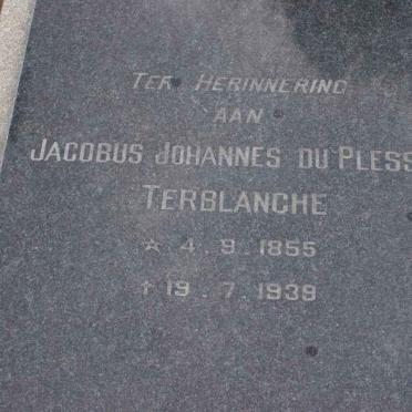 TERBLANCHE Jacobus Johannes du Plessis 1855-1939