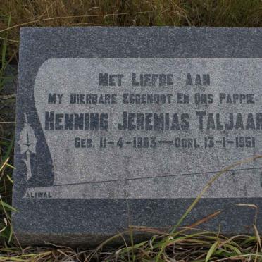 TALJAARD Henning Jeremias 1903-1951