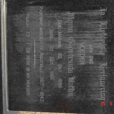 BOTHA Maria Geertruida nee MARAIS 1885-1960