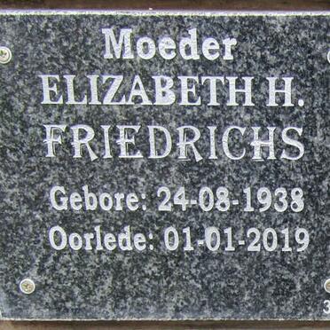 FRIEDRICHS Elizabeth H. 1938-2019