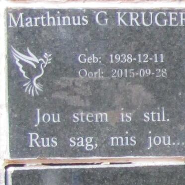 KRUGER Marthinus G. 1938-2015