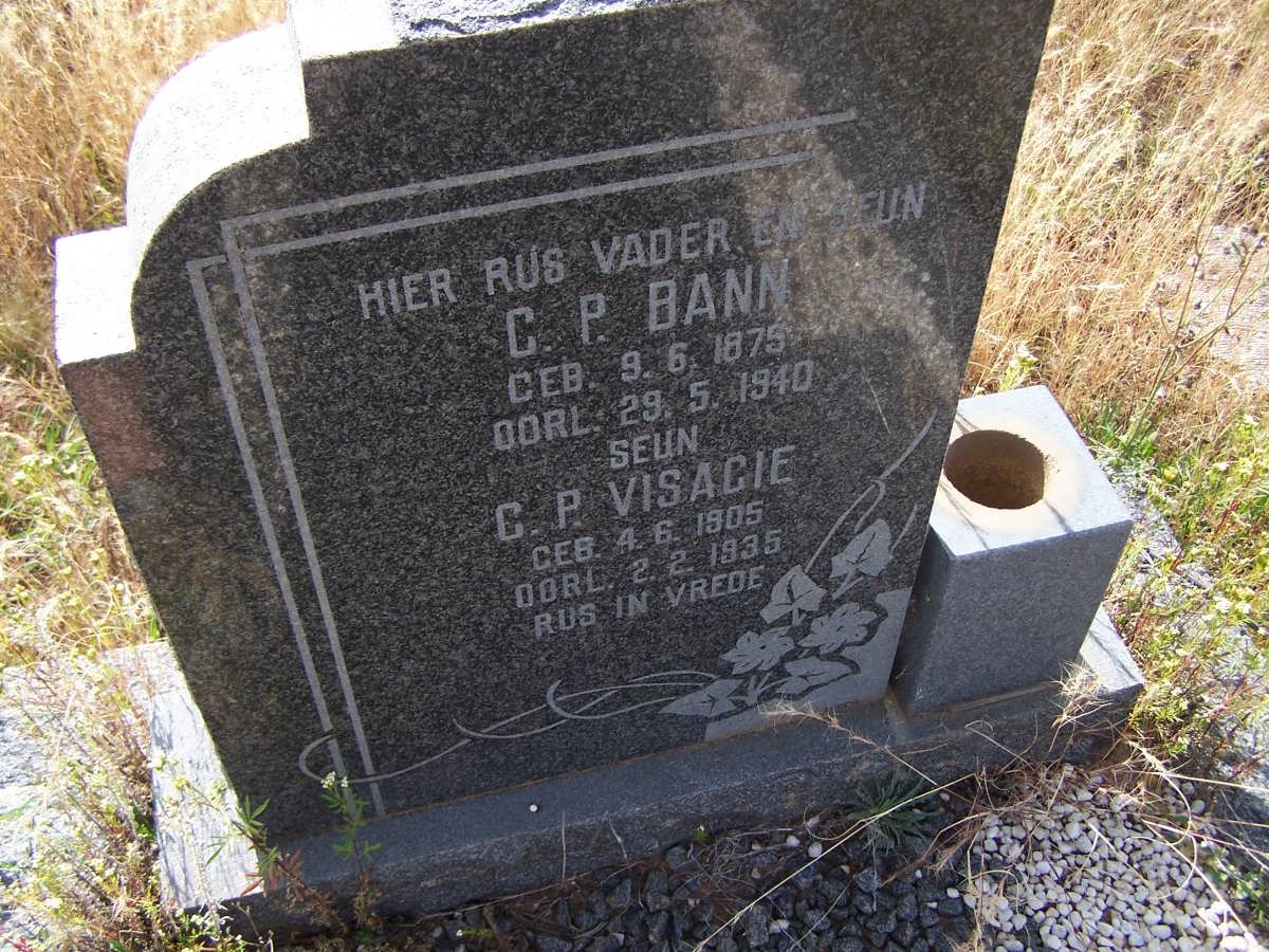 BANN C.P. 1875-1940 :: VISAGIE C.P. 1905-1935