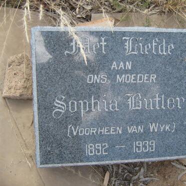 BUTLER Sophia formerly van WYK 1892-1939