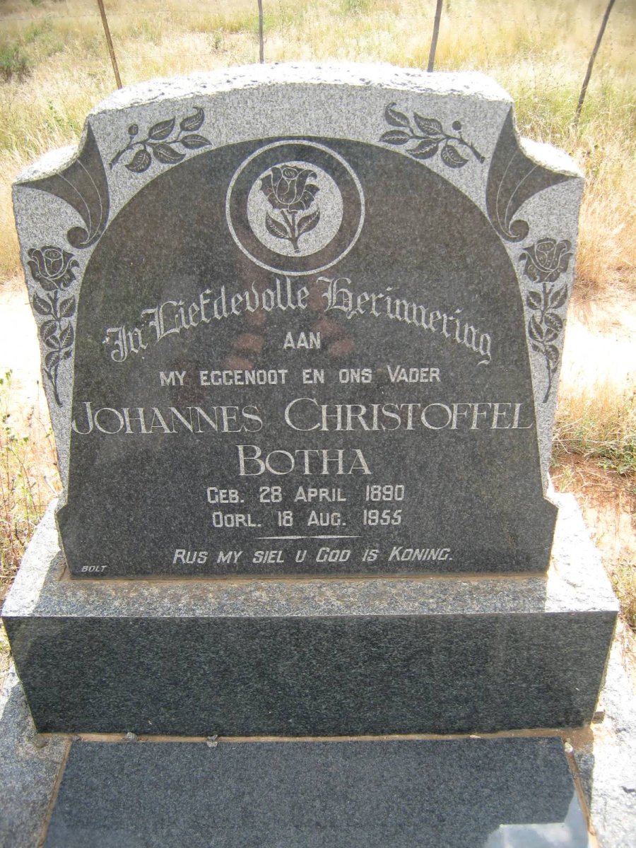 BOTHA Johannes Christoffel 1890-1955