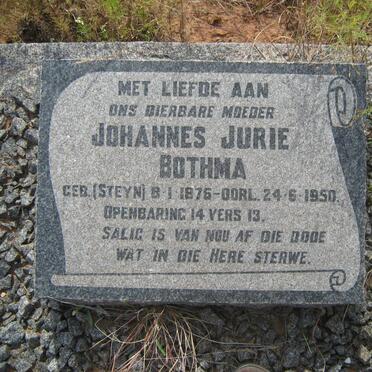 BOTHMA Johannes Jurie nee STEYN 1876-1950