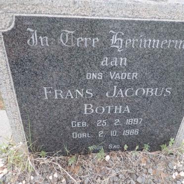 BOTHA Frans Jacobus 1897-1966