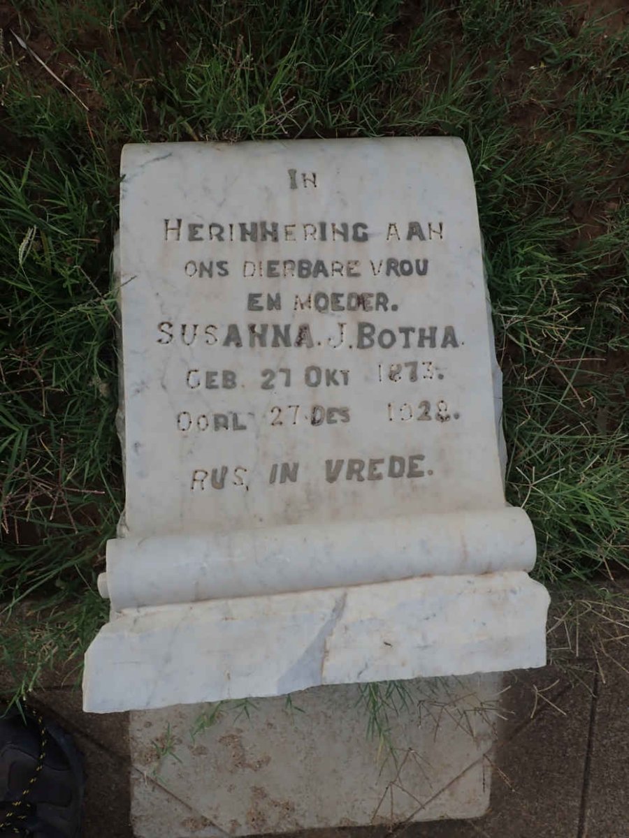 BOTHA Susanna J. 1873-1928