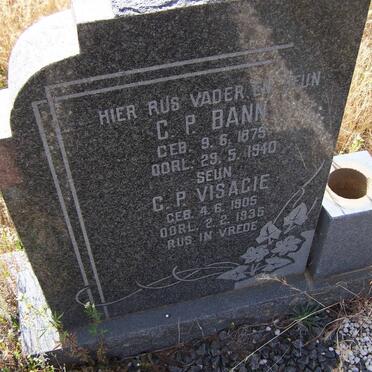 BANN C.P. 1875-1940 :: VISAGIE C.P. 1905-1935