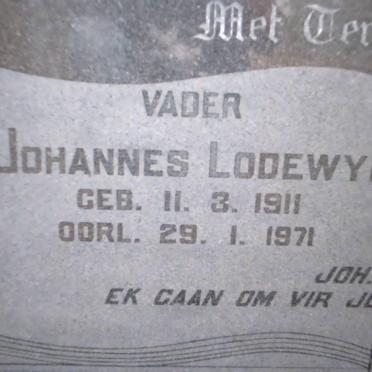 BOUWER Johannes Lodewyk 1911-1971