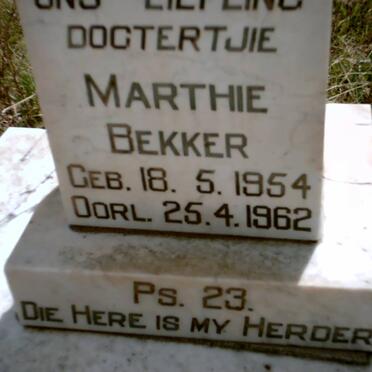 BEKKER Marthie 1954-1962