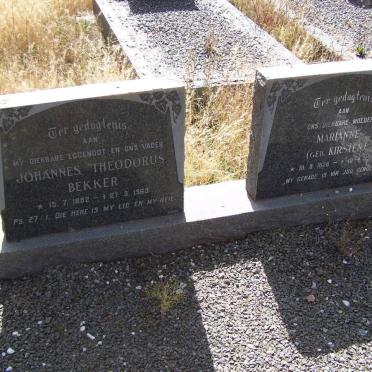 BEKKER Johannes Theodorus 1882-1963 &amp; Marianne KIRSTEN 1886-1977