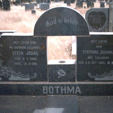 BOTHMA Steyn Josias 1903-1961 &amp; Stephina Johanna TALJAARD 1911-2000