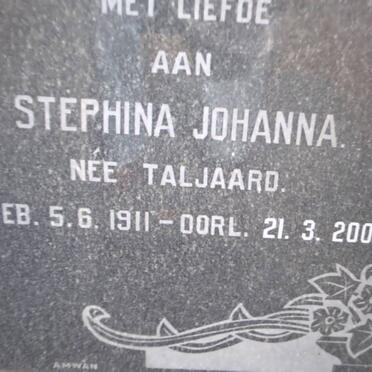 BOTHMA Stephina Johanna nee TALJAARD 1911-2000