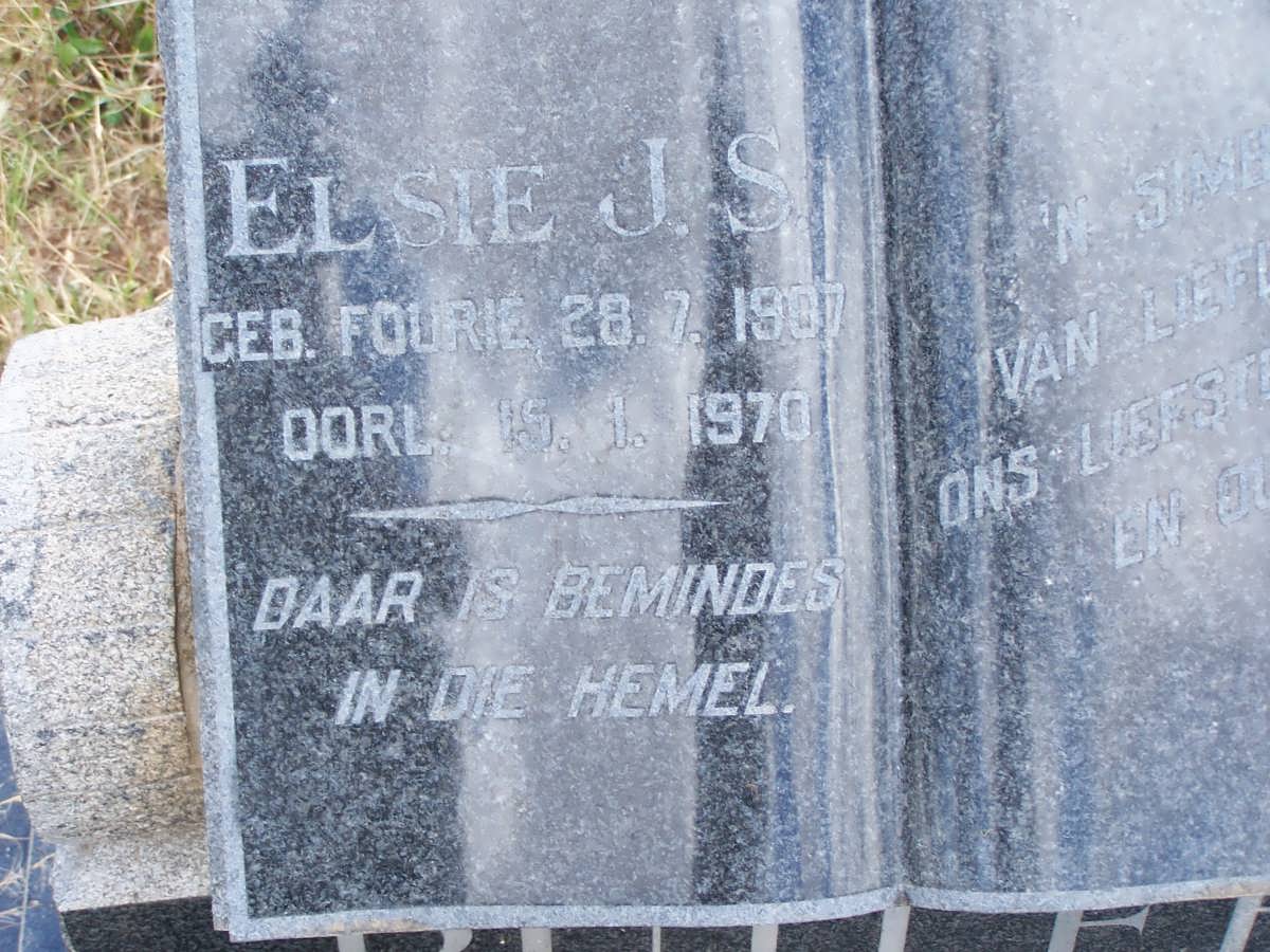 BUTLER Elsie J.S. nee FOURIE 1907-1970