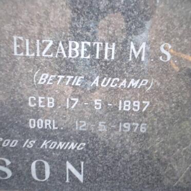 BASSON Elizabeth M.S. nee AUCAMP 1897-1976
