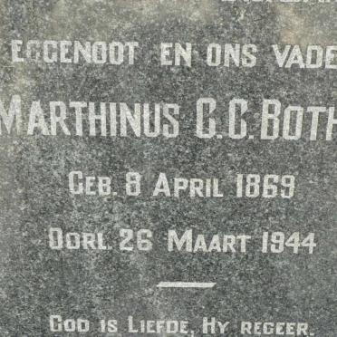 BOTHA Marthinus C.C. 1869-1944 &amp; Cecelia J. JORDAAN 1879-1963 