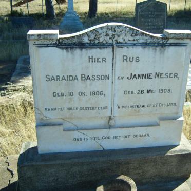 BASSON Saraida 1906-1930 :: NESER Jannie 1909-1930