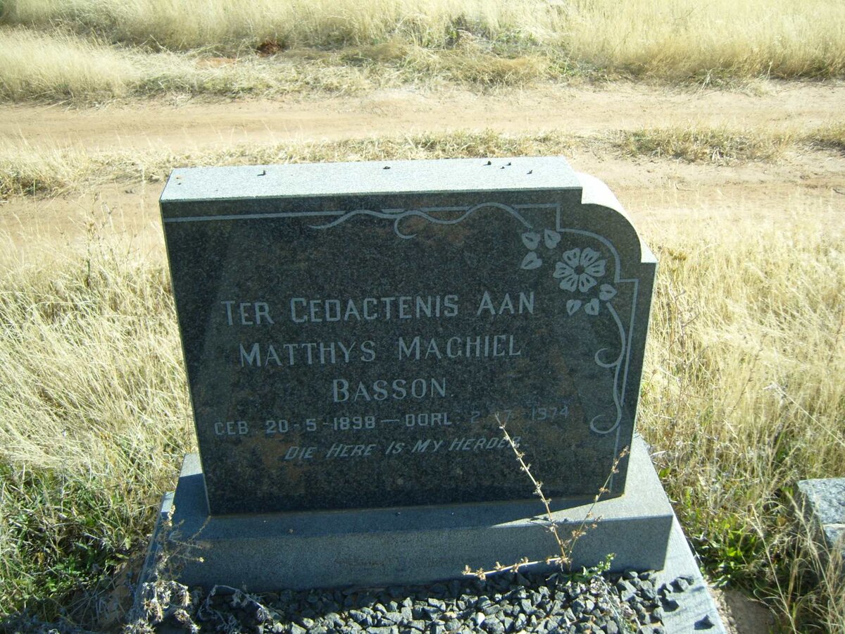 BASSON Matthys Machiel 1898-1974